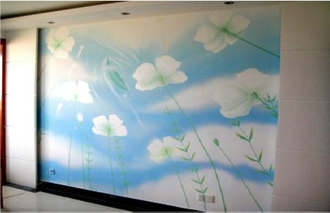 北碚画墙绘怎么画好白云的蓬松感？