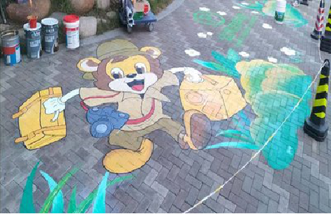 北碚夏季画地面彩绘会遇到的问题