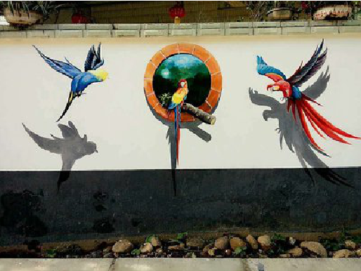 北碚视觉错位-3D墙绘设计