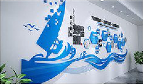 北碚海浪主题文化墙如何设计？