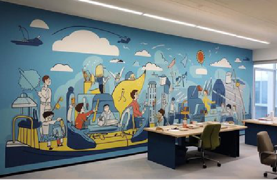 北碚办公室墙绘的特点。
