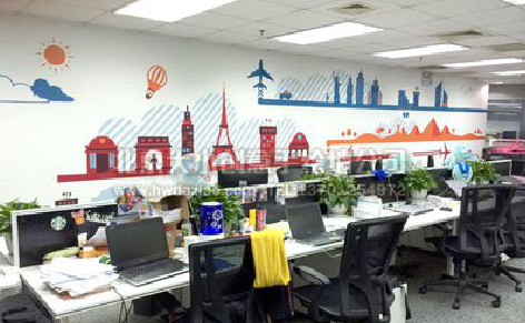 北碚教你设计办公室墙绘的方法。