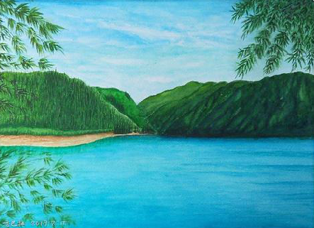 北碚在墙绘中，如何绘画绿水青山？